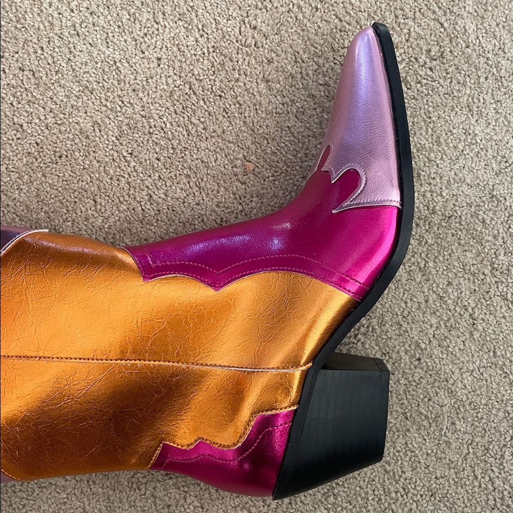 NEW Versona pink and orange boots, Berness size 7.5 - Picture 7 of 7